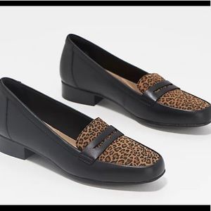 NWOB Clark’s Juliet Coast Leopard Loafers